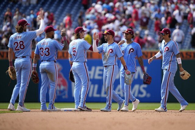 Phillies fegen mit einem 5:2-Sieg über die Rangers ihre siebte Serie dieser Saison